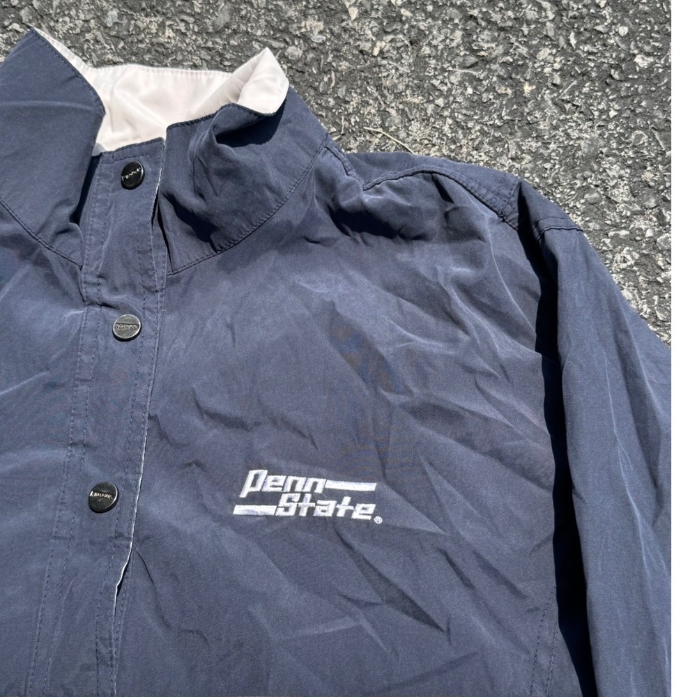 Antigua Penn State Nittany Lions Navy Blue Windbreaker Jacket Womens Small - Picture 2 of 6